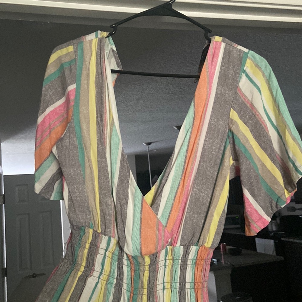 Multi colored pants romper